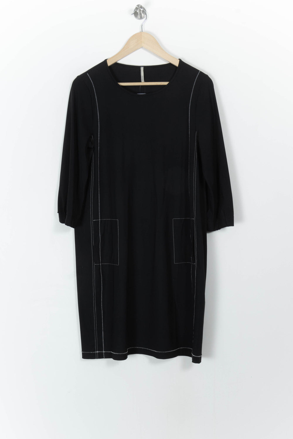 Robe Droite Noire - Taille L/40 de la marque Indies | PARAD107765 - Vendu par Paradigme - Image 2