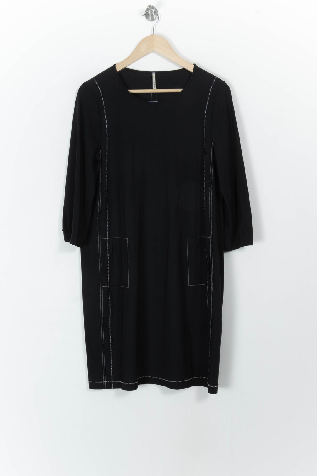 Robe Droite Noire - Taille L/40 de la marque Indies | PARAD107765 - Vendu par Paradigme - Image 2