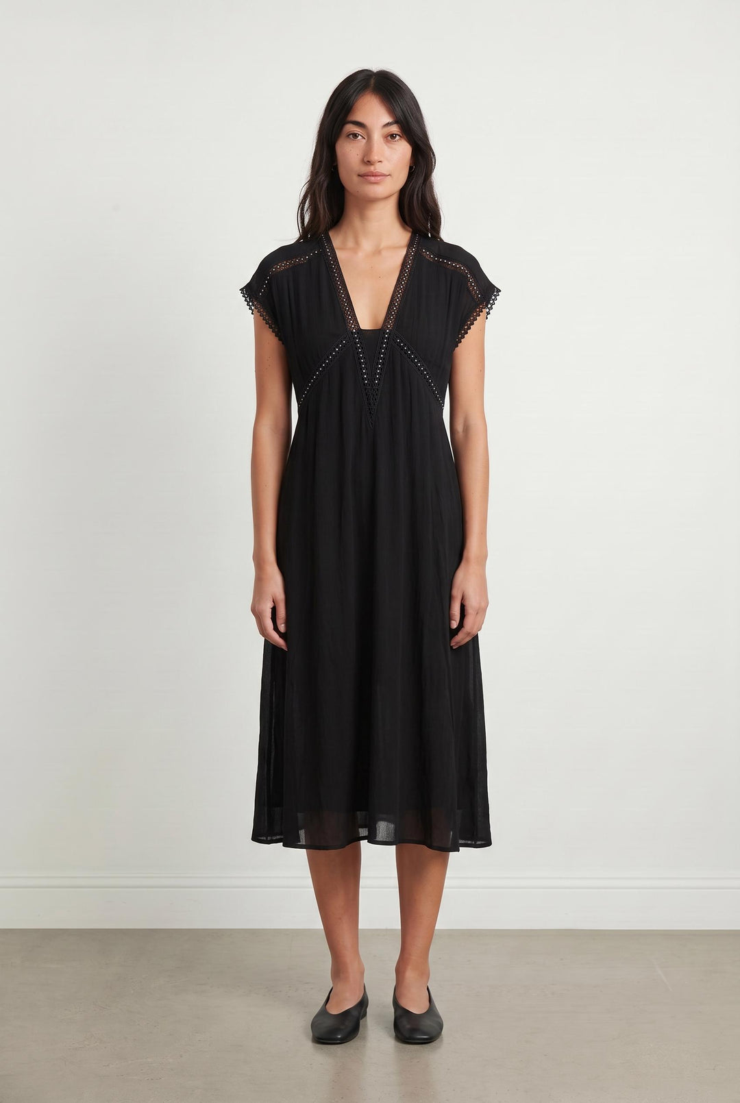Robe Midi Noire - Taille XS/34 de la marque Suncoo | PARAD107768 - Vendu par Paradigme - Image 1