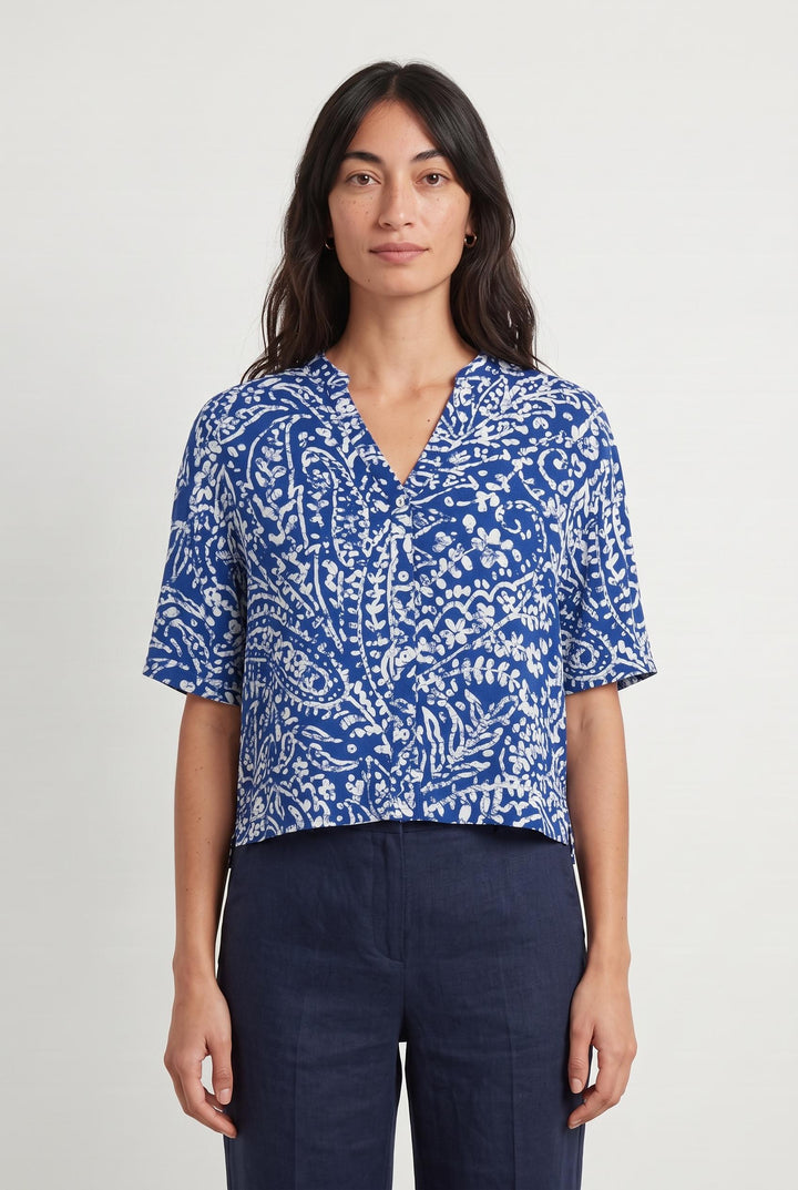 Blouse Bleu et Blanc - Taille S/36 de la marque Caroll | PARAD107769 - Vendu par Paradigme - Image 1