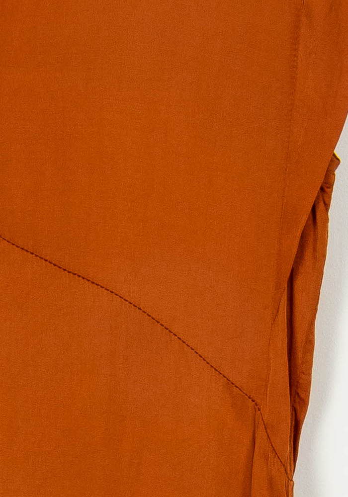 Robe Longue Marron - Taille M/38 de la marque La Fée Maraboutée | PARAD107770 - Vendu par Paradigme - Image 3