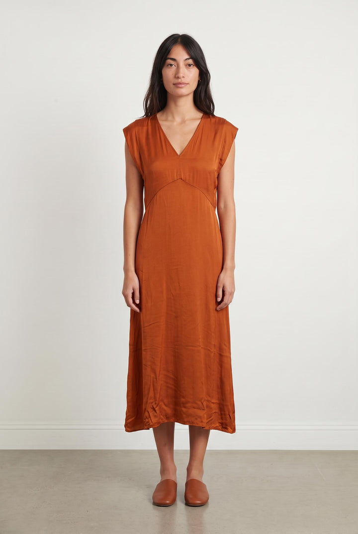 Robe Longue Marron - Taille M/38 de la marque La Fée Maraboutée | PARAD107770 - Vendu par Paradigme - Image 1