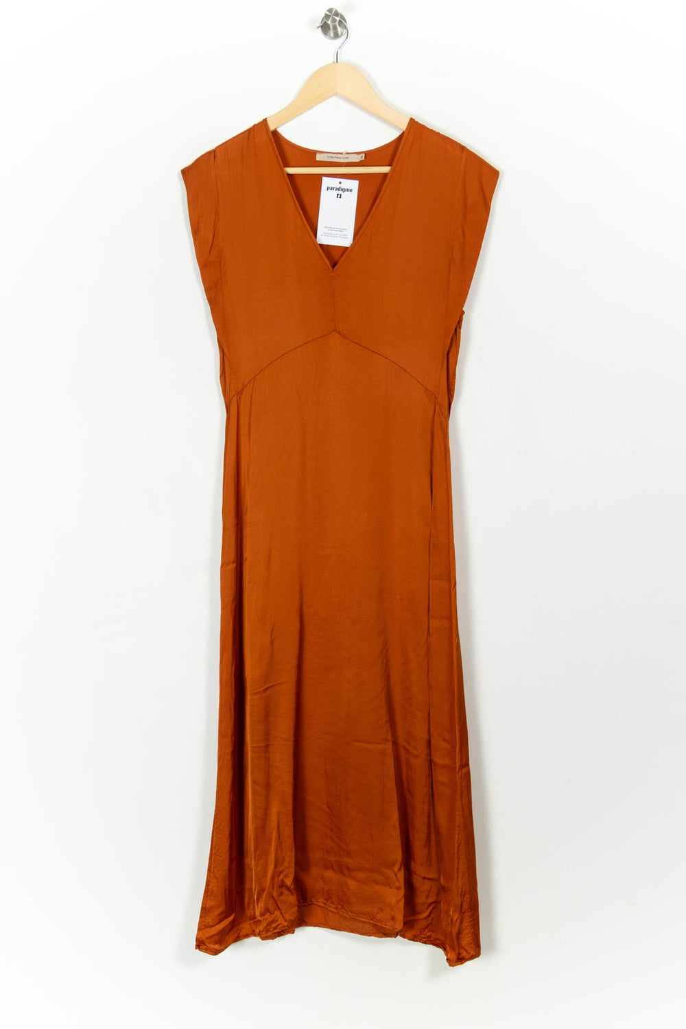 Robe Longue Marron - Taille M/38 de la marque La Fée Maraboutée | PARAD107770 - Vendu par Paradigme - Image 2