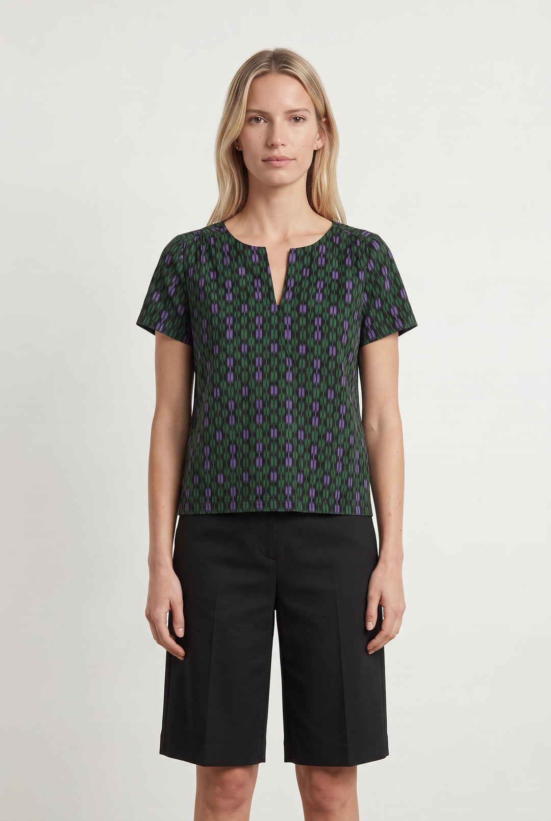 Blouse Verte et Violette - Taille S/36 de la marque La Fée Maraboutée | PARAD107774 - Vendu par Paradigme - Image 1