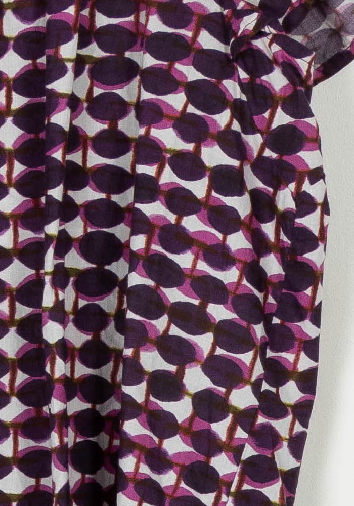 Blouse Violette et Blanche - Taille S/36 de la marque La Fée Maraboutée | PARAD107775 - Vendu par Paradigme - Image 3