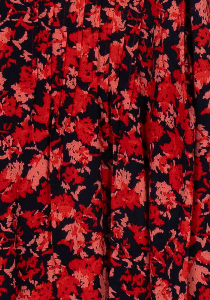 Robe Fleurie Rouge et Noire - Taille S/36 de la marque La Fée Maraboutée | PARAD107776 - Vendu par Paradigme - Image 3