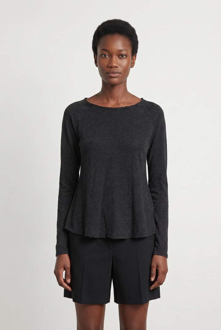 Tee-shirt Manches Longues Noir - Taille M/38 de la marque American Vintage | PARAD107780 - Vendu par Paradigme - Image 1