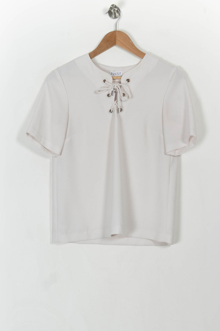 Blouse Blanche - Taille M/38 de la marque Claudie Pierlot | PARAD107788 - Vendu par Paradigme - Image 2
