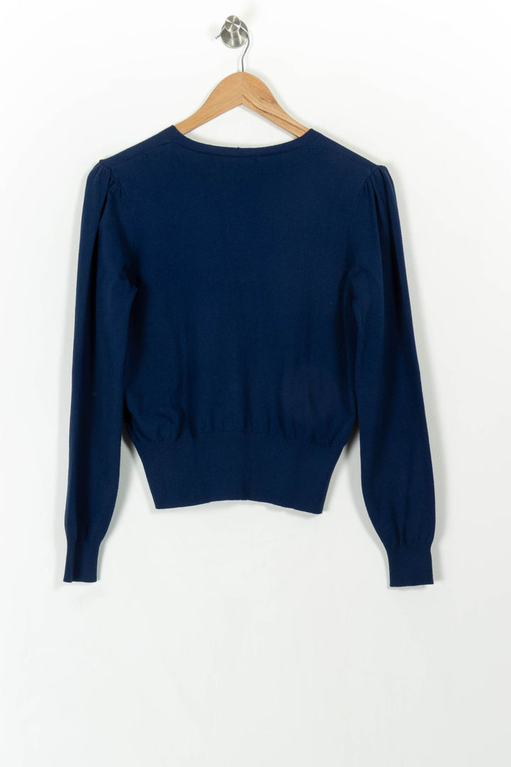 Cardigan Bleu - Taille S/36 de la marque La Fée Maraboutée | PARAD107790 - Vendu par Paradigme - Image 4