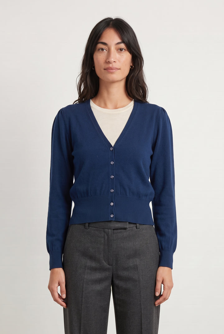Cardigan Bleu - Taille S/36 de la marque La Fée Maraboutée | PARAD107790 - Vendu par Paradigme - Image 1
