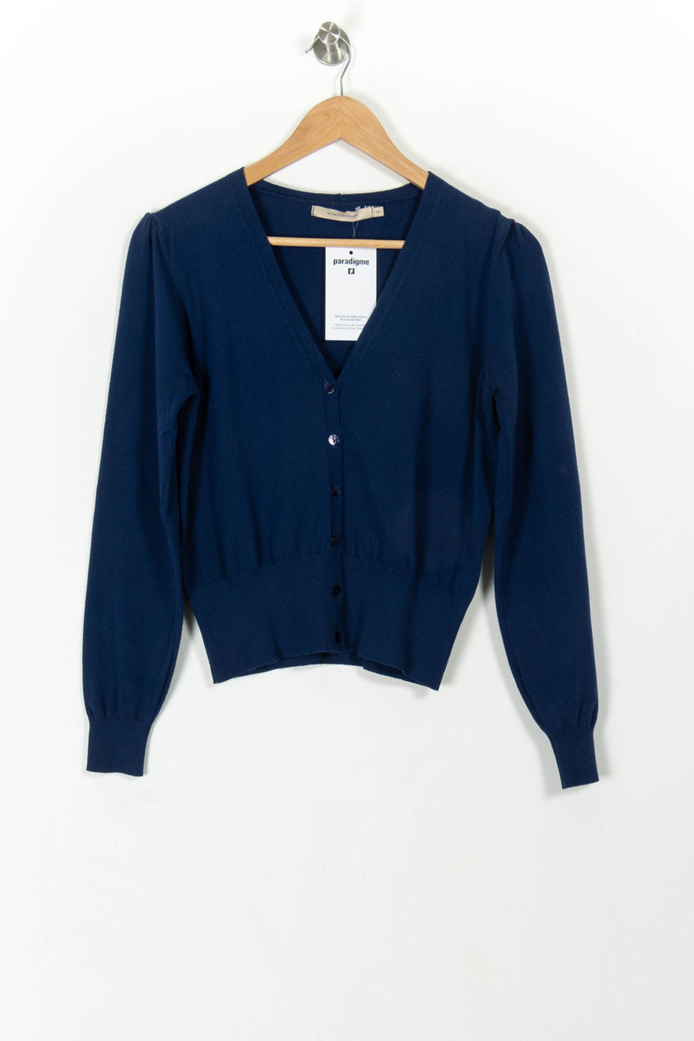 Cardigan Bleu - Taille S/36 de la marque La Fée Maraboutée | PARAD107790 - Vendu par Paradigme - Image 2