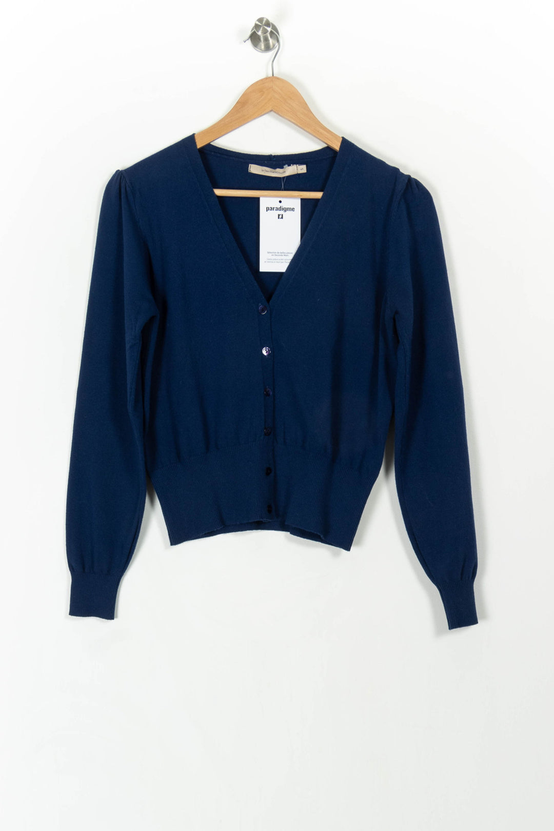 Cardigan Bleu - Taille S/36 de la marque La Fée Maraboutée | PARAD107790 - Vendu par Paradigme - Image 2