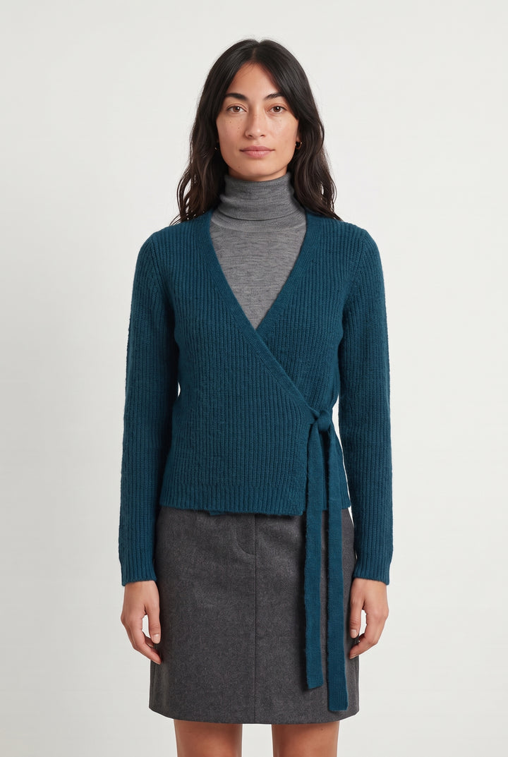 Gilet Cache-Cœur Bleu - Taille S/36 de la marque La Fée Maraboutée | PARAD107791 - Vendu par Paradigme - Image 1