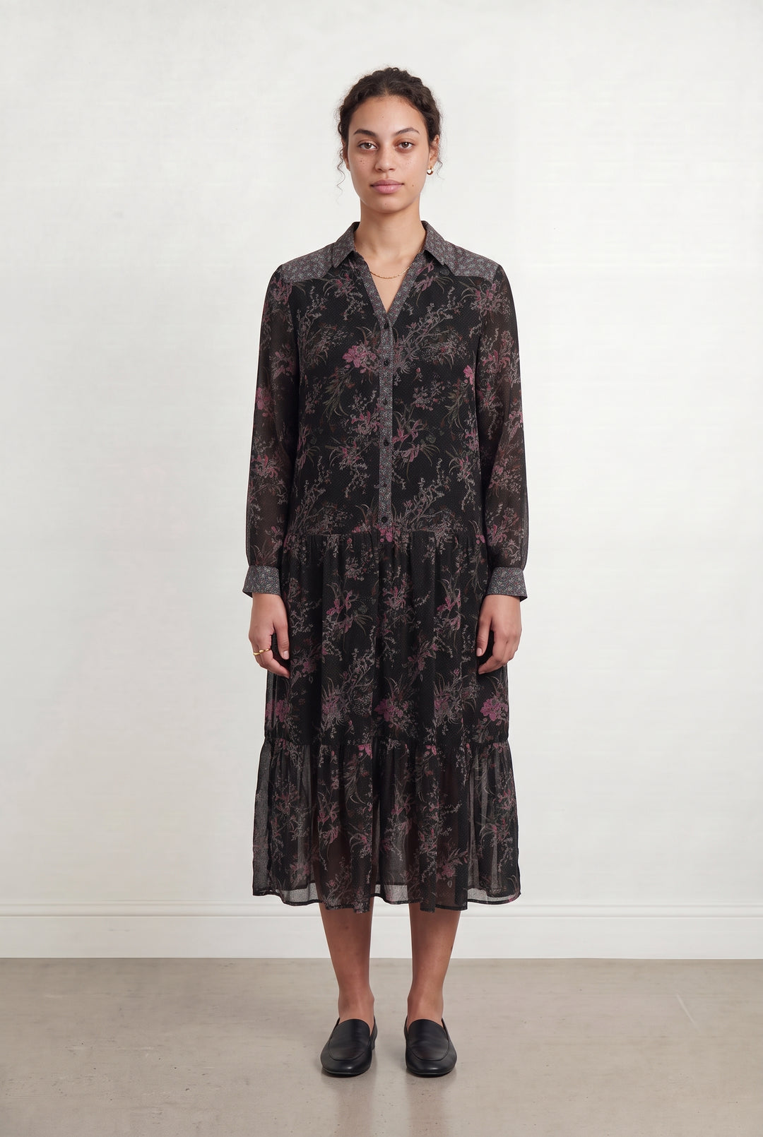 Robe Longue Noire et Violette - Taille L/40 de la marque One Step | PARAD107796 - Vendu par Paradigme - Image 1