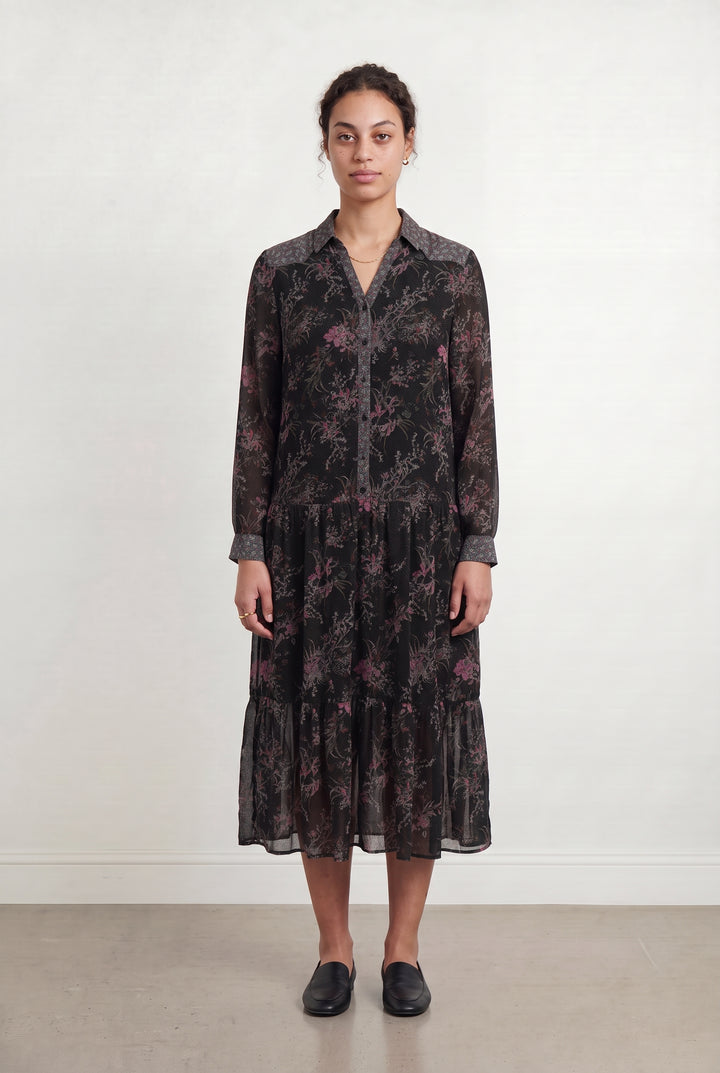Robe Longue Noire et Violette - Taille L/40 de la marque One Step | PARAD107796 - Vendu par Paradigme - Image 1