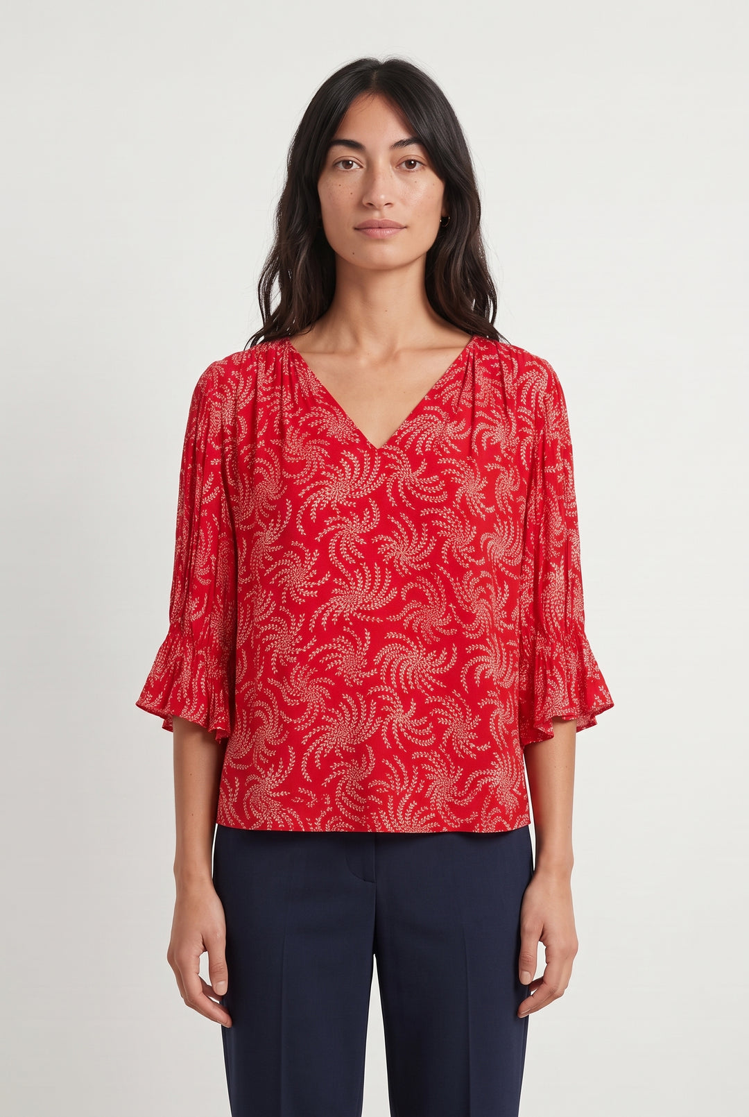 Blouse Rouge et Blanche - Taille S/36 de la marque ba&sh | PARAD107797 - Vendu par Paradigme - Image 1