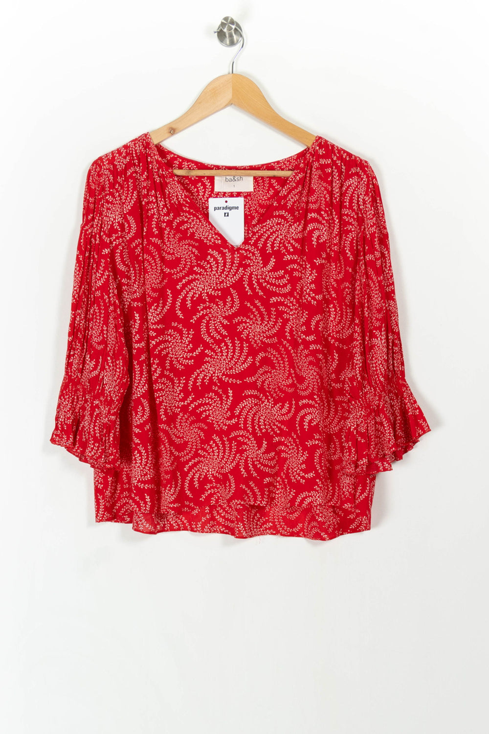 Blouse Rouge et Blanche - Taille S/36 de la marque ba&sh | PARAD107797 - Vendu par Paradigme - Image 2
