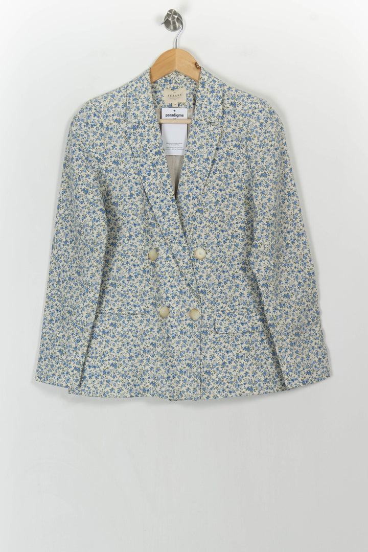 Blazer Bleu et Blanc - Taille S/36 de la marque Sézane | PARAD107805 - Vendu par Paradigme - Image 2