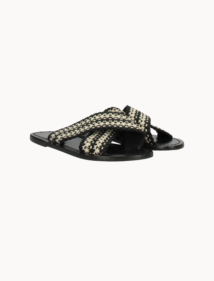 Mule Noire et Beige - Taille S/36 de la marque Petite Mendigote | PARAD107812 - Vendu par Paradigme - Image 2