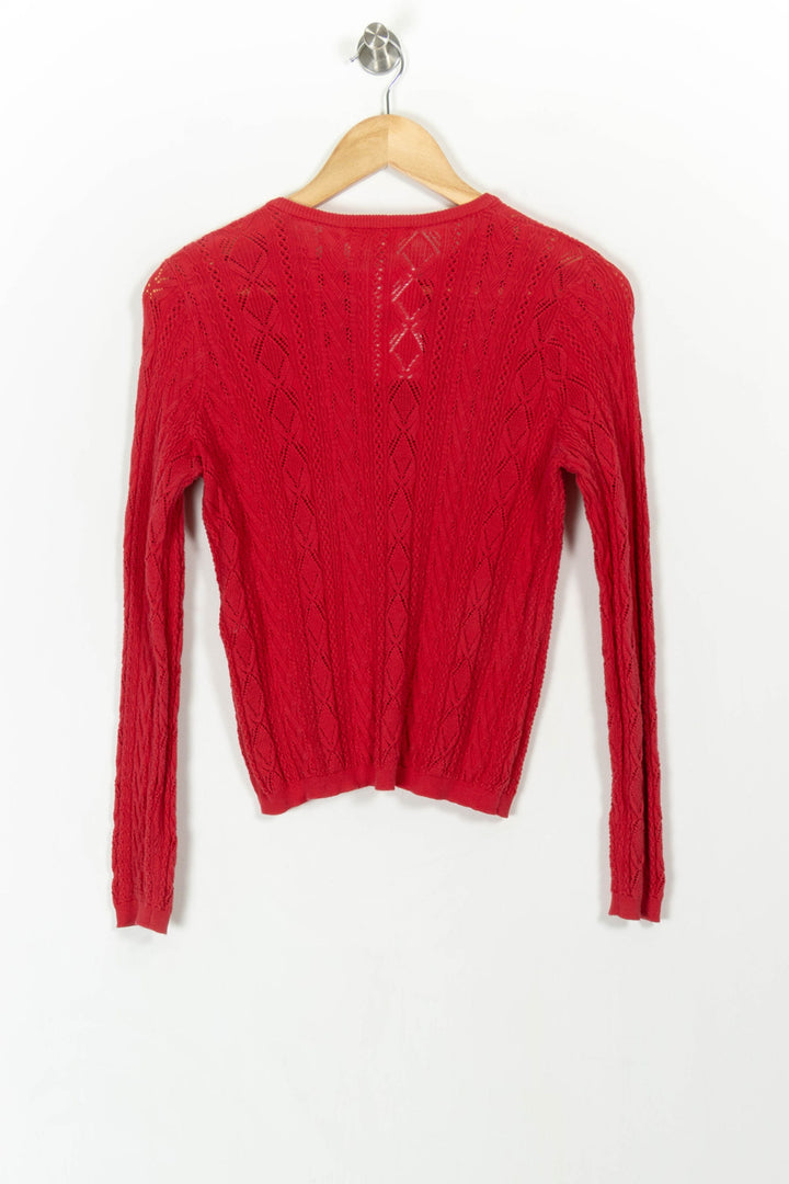 Cardigan Rouge - Taille S/36 de la marque Sézane | PARAD107816 - Vendu par Paradigme - Image 4