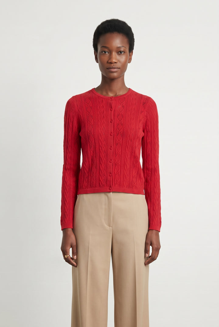 Cardigan Rouge - Taille S/36 de la marque Sézane | PARAD107816 - Vendu par Paradigme - Image 1