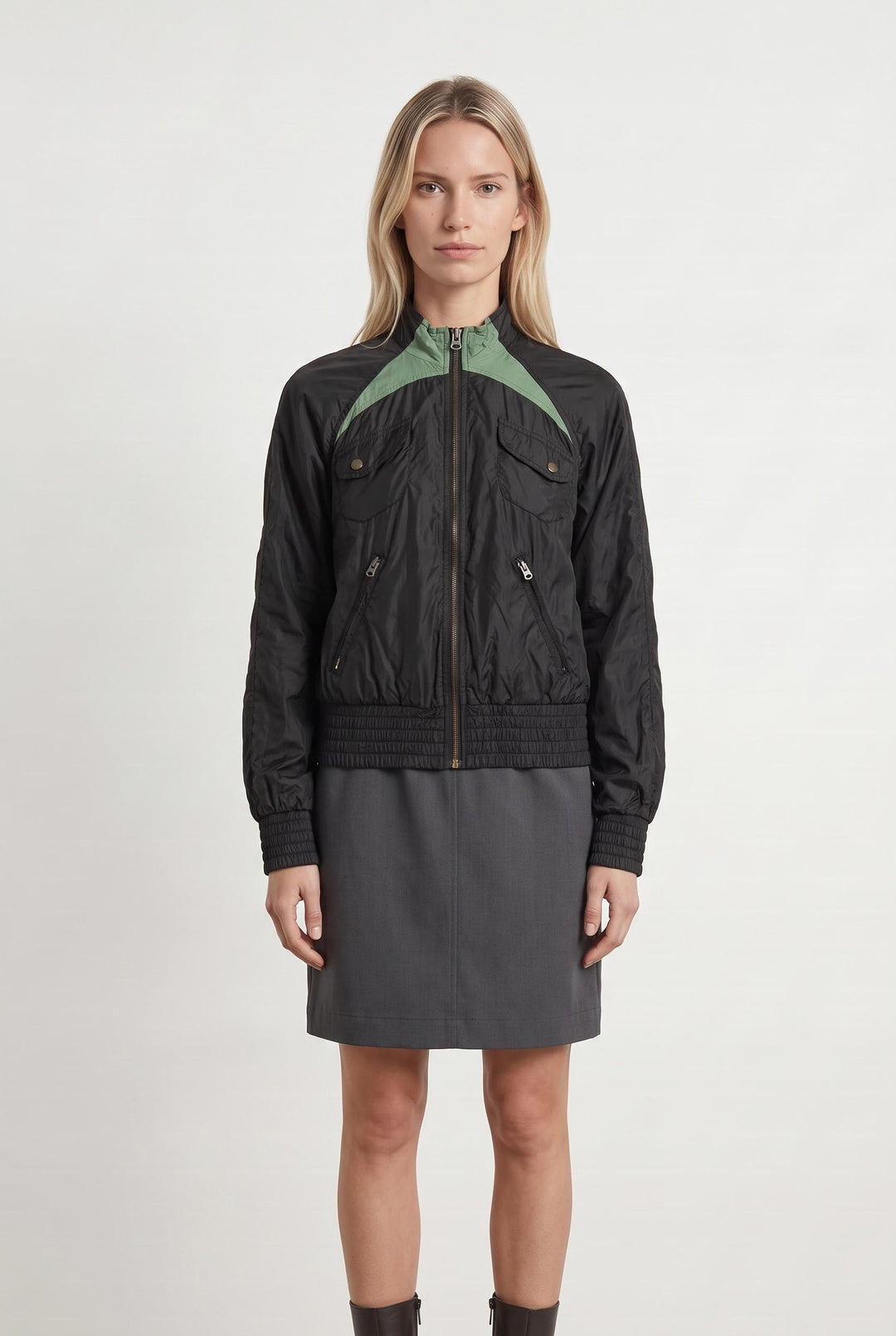 Blouson Noir et Vert - Taille S/36 de la marque Replay | PARAD107825 - Vendu par Paradigme - Image 1
