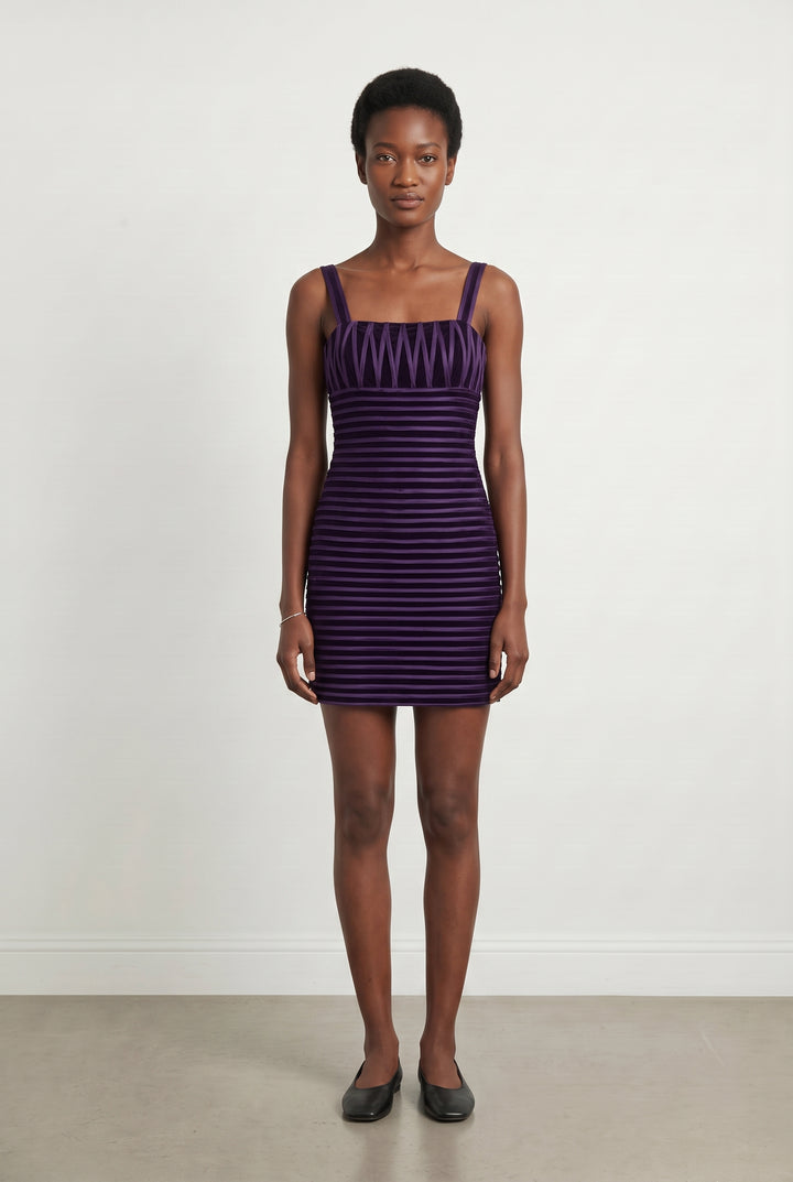 Robe Courte Violette - Taille M/38 de la marque Derhy | PARAD107828 - Vendu par Paradigme - Image 1