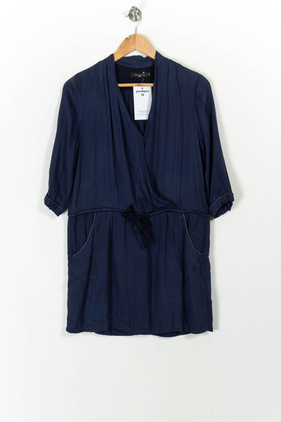 Robe Cache-Cœur Bleue - Taille S/36 de la marque Grace & Mila | PARAD107831 - Vendu par Paradigme - Image 2