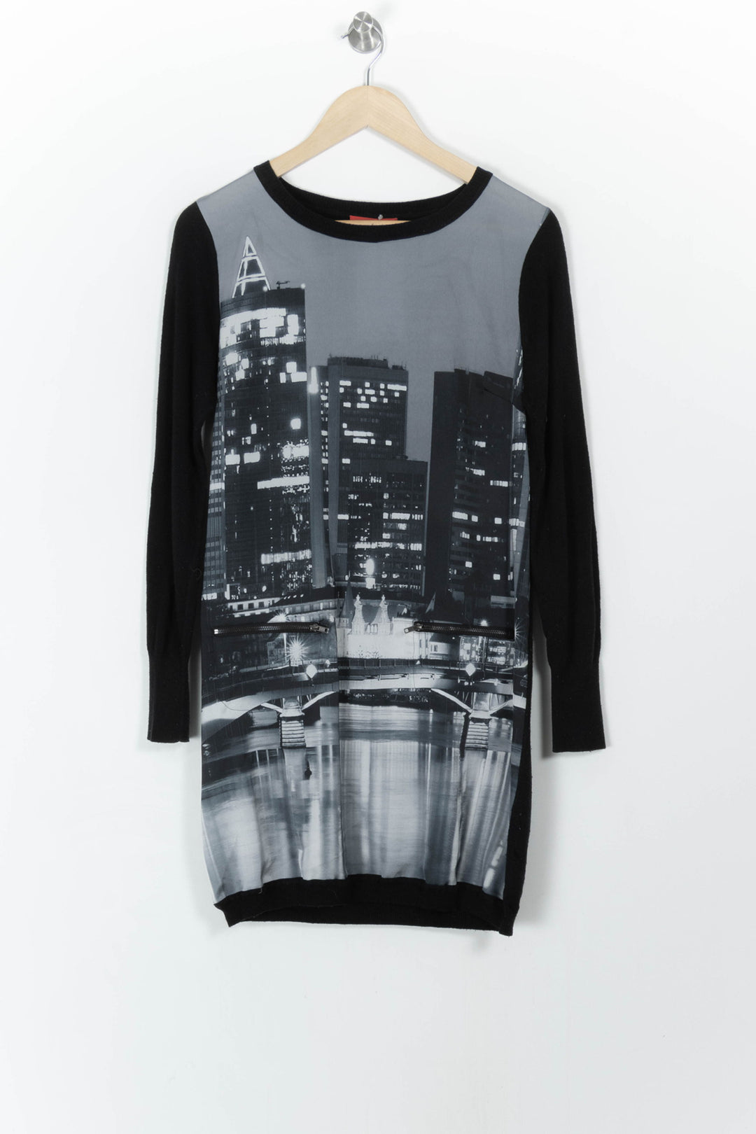 Robe Courte Noire et Grise - Taille S/36 de la marque Derhy | PARAD107832 - Vendu par Paradigme - Image 2