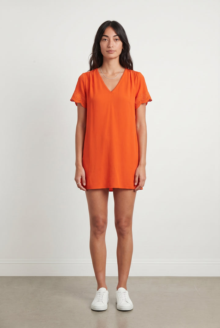 Robe Courte Orange - Taille S/36 de la marque Sud express | PARAD107840 - Vendu par Paradigme - Image 1