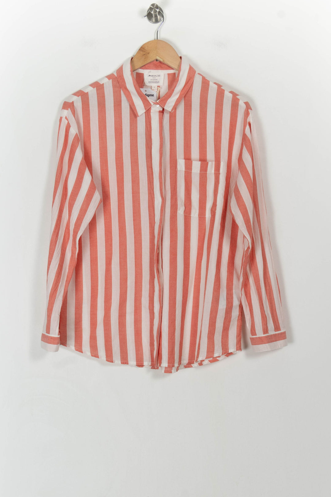 Chemise Rayée Blanche et Orange - Taille S/36 de la marque Maison 123 | PARAD107848 - Vendu par Paradigme - Image 2