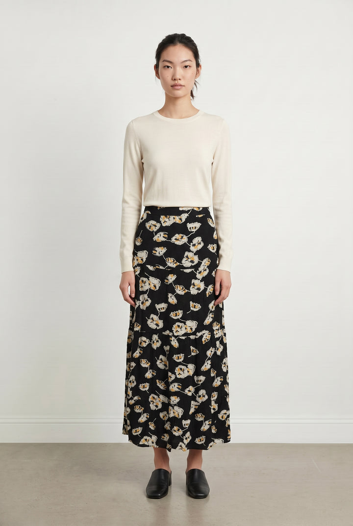 Jupe Longue Noire et Blanche - Taille XS/34 de la marque ba&sh | PARAD107858 - Vendu par Paradigme - Image 1