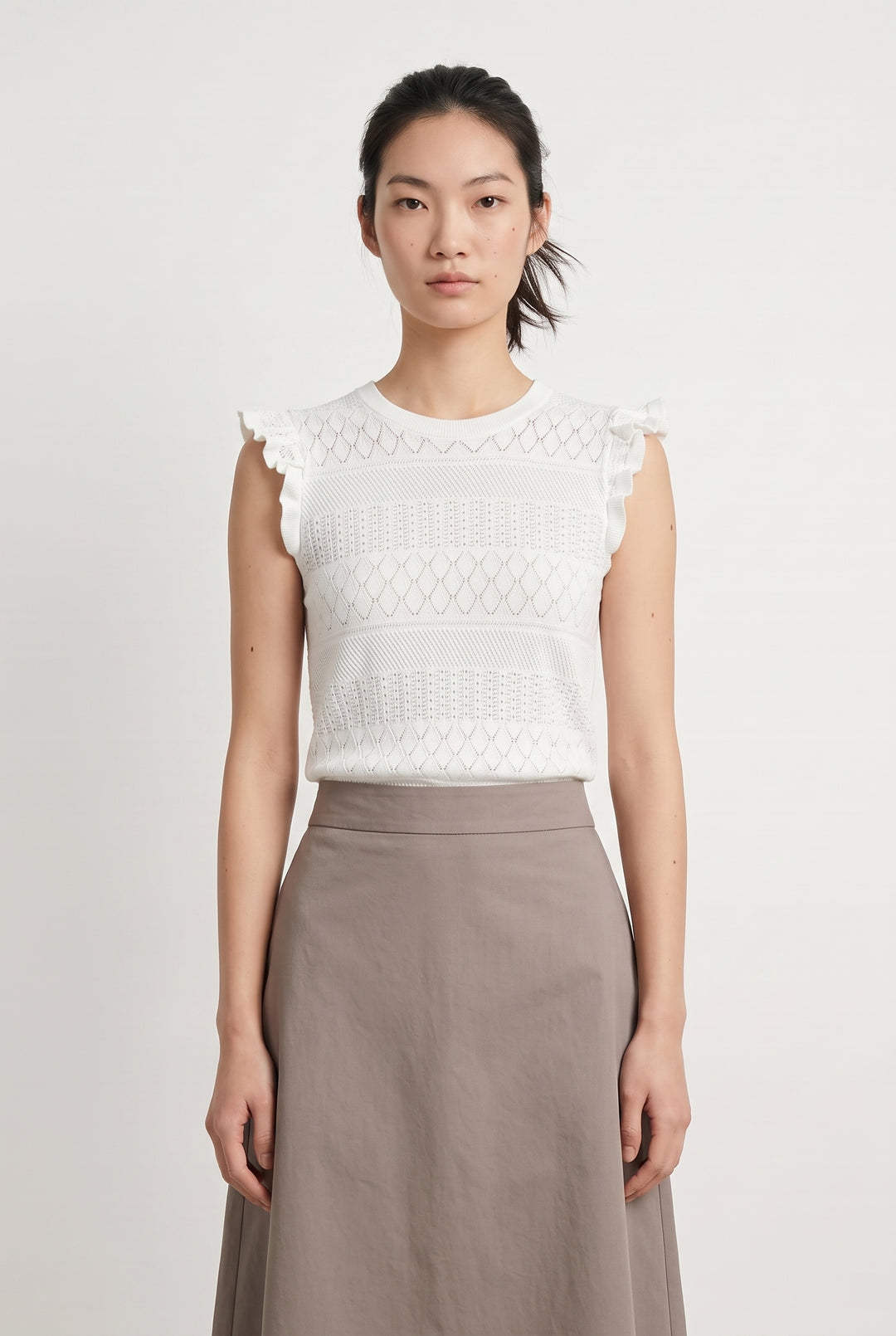 Top Sans Manches Blanc - Taille S/36 de la marque IKKS | PARAD107863 - Vendu par Paradigme - Image 1