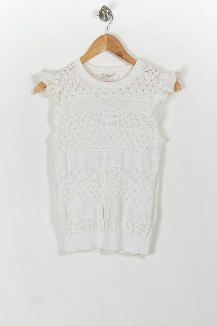 Top Sans Manches Blanc - Taille S/36 de la marque IKKS | PARAD107863 - Vendu par Paradigme - Image 2