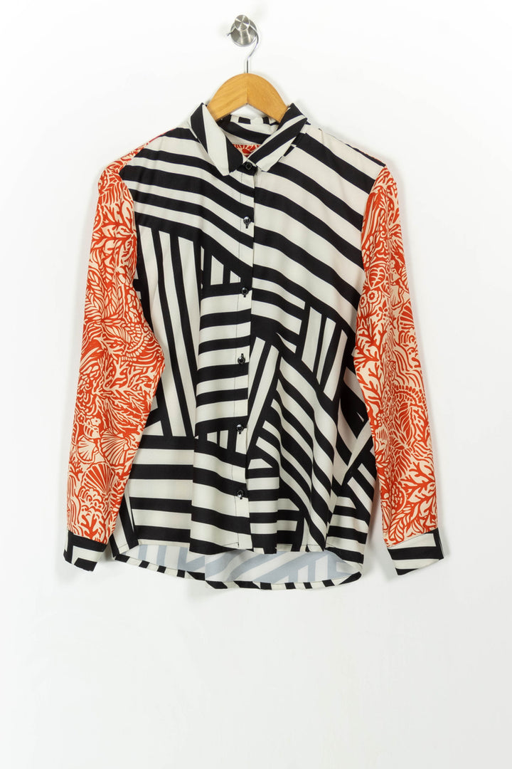 Chemise Noir Blanc et Orange - Taille M/38 de la marque Bleu Blanc Rouge | PARAD107871 - Vendu par Paradigme - Image 2