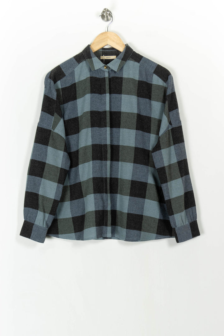Chemise à Carreaux Bleue et Noire - Taille S/36 de la marque Sessùn | PARAD107873 - Vendu par Paradigme - Image 2