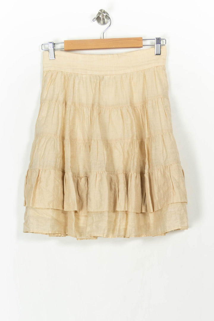 Jupe Volantée Dorée - Taille M/38 de la marque Sandro | PARAD107876 - Vendu par Paradigme - Image 4