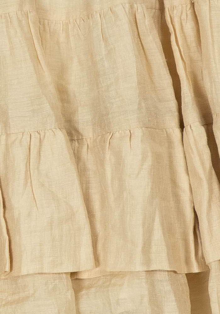 Jupe Volantée Dorée - Taille M/38 de la marque Sandro | PARAD107876 - Vendu par Paradigme - Image 3