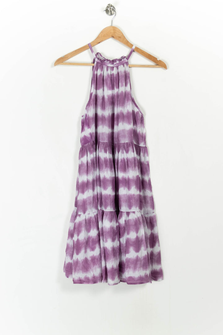 Robe Longue Violette et Blanche - Taille S/36 de la marque Petite Mendigote | PARAD107883 - Vendu par Paradigme - Image 4