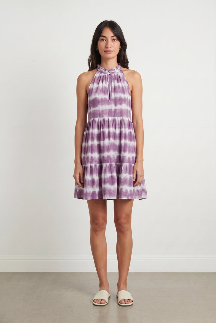 Robe Longue Violette et Blanche - Taille S/36 de la marque Petite Mendigote | PARAD107883 - Vendu par Paradigme - Image 1
