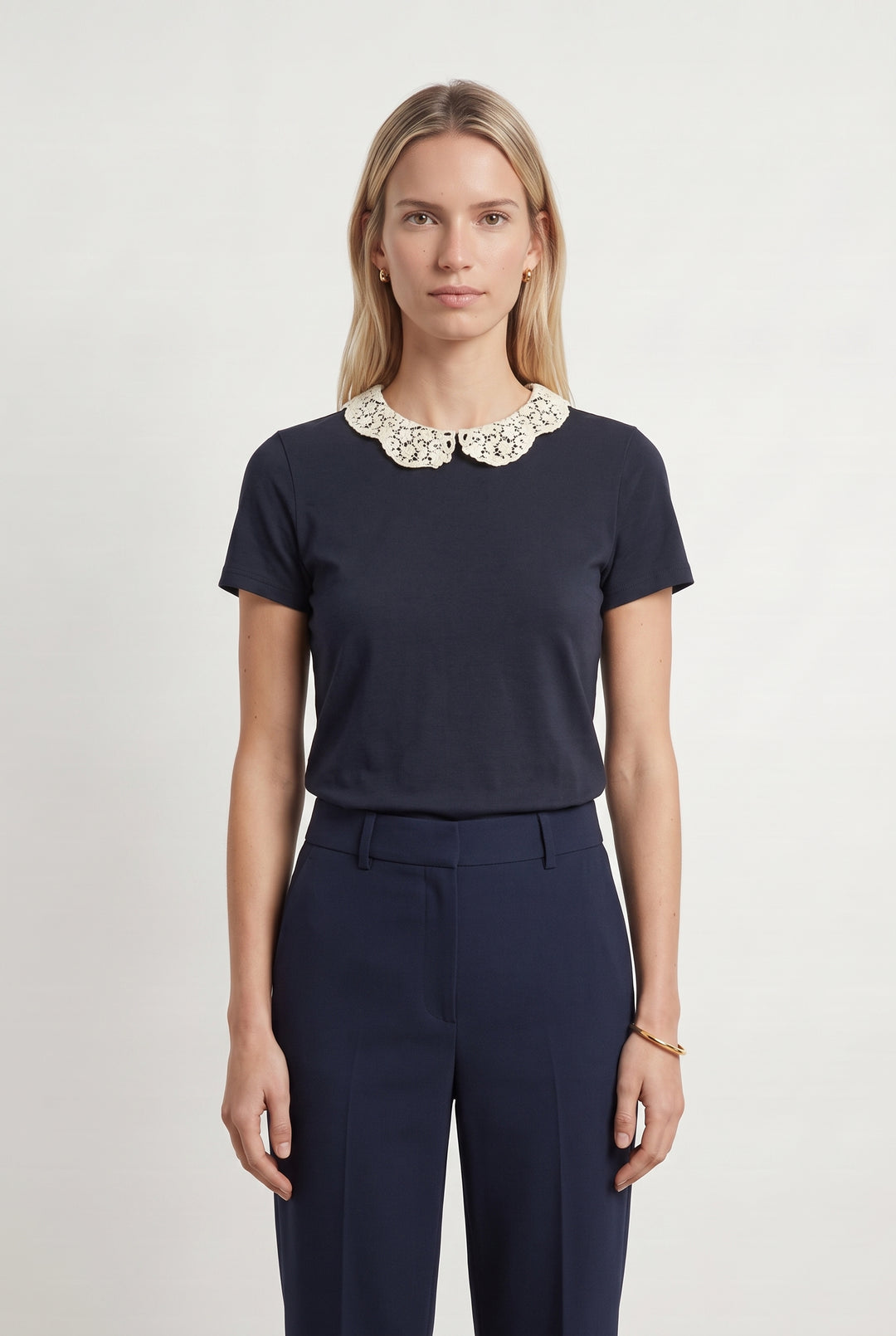 T-shirt Bleu et Blanc - Taille S/36 de la marque Manoush | PARAD107894 - Vendu par Paradigme - Image 1