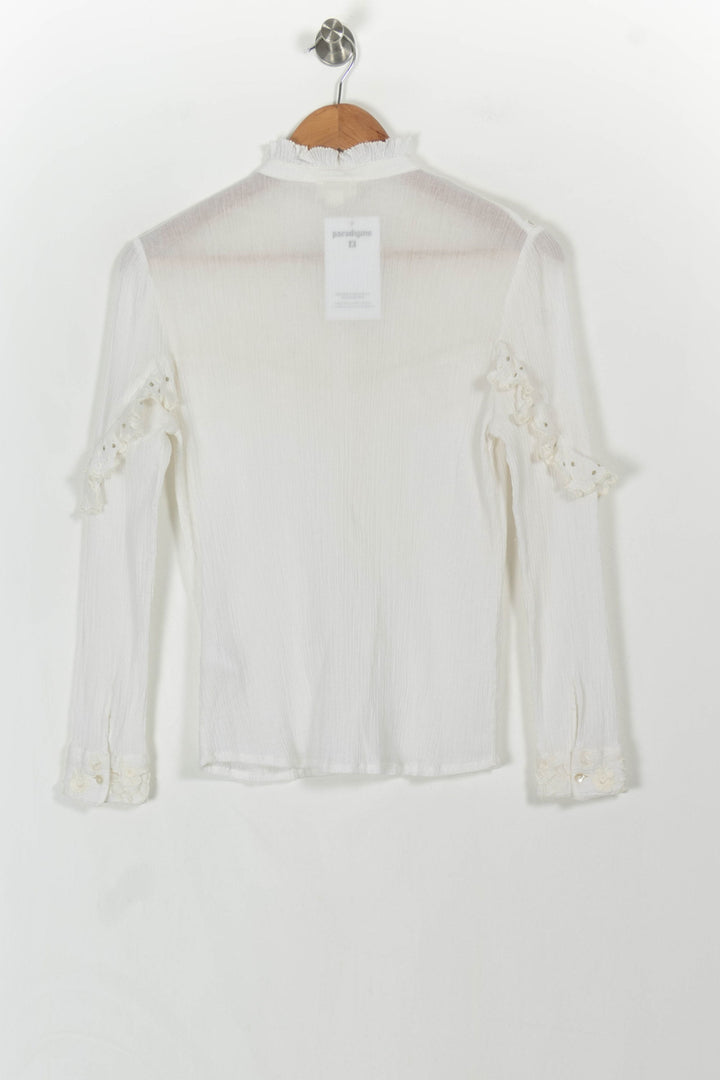 Blouse Blanche - Taille XS/34 de la marque Louise Misha | PARAD107895 - Vendu par Paradigme - Image 4