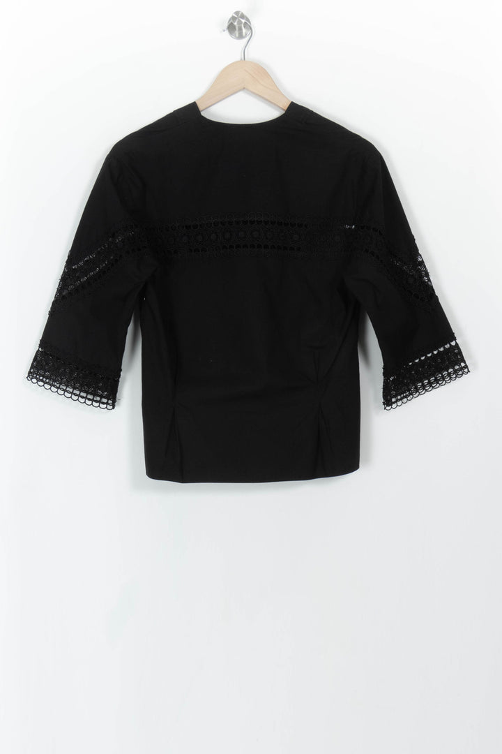 Blouse Noire - Taille S/36 de la marque Sandro | PARAD107905 - Vendu par Paradigme - Image 4