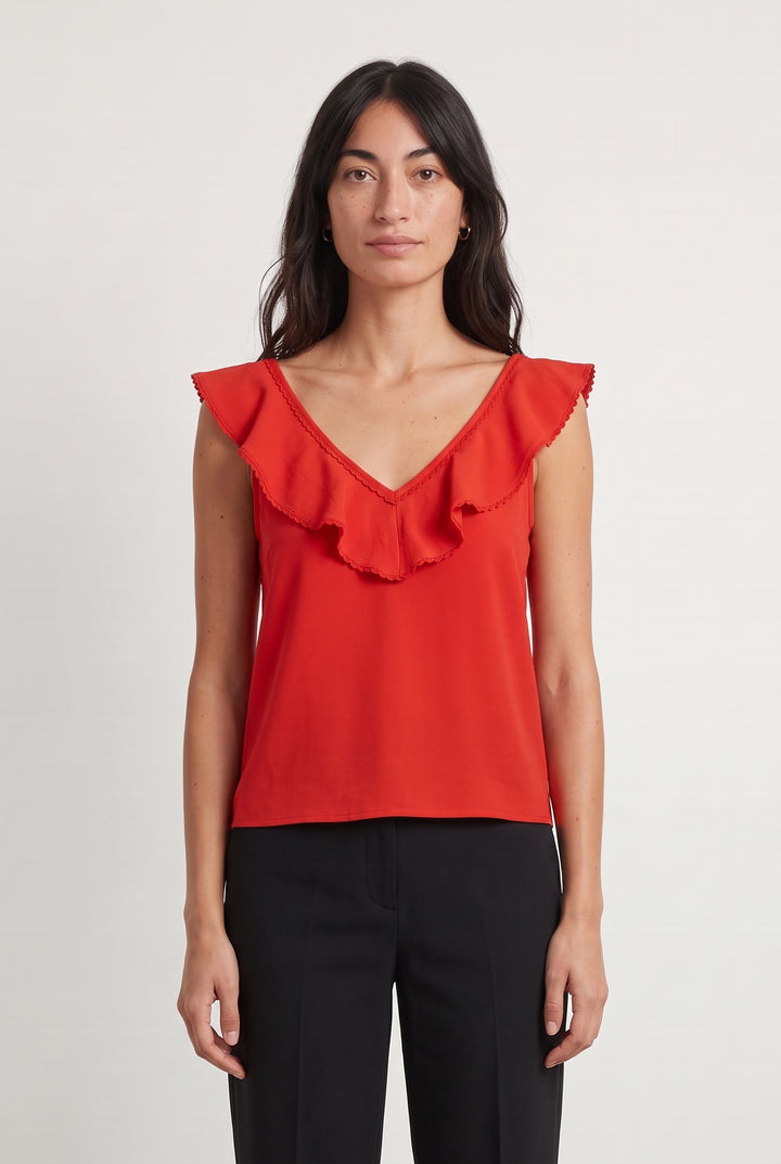 Débardeur Rouge - Taille XS/34 de la marque Sézane | PARAD107908 - Vendu par Paradigme - Image 1