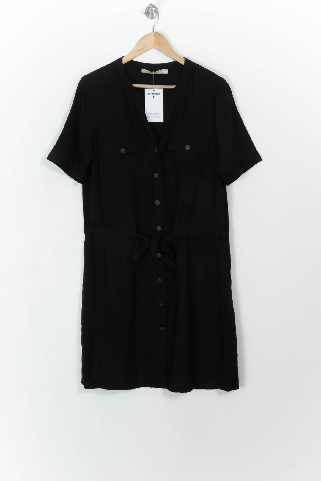 Robe Chemise Noire - Taille L/40 de la marque La Fée Maraboutée | PARAD107913 - Vendu par Paradigme - Image 2