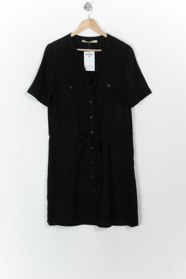 Robe Chemise Noire - Taille L/40 de la marque La Fée Maraboutée | PARAD107913 - Vendu par Paradigme - Image 2