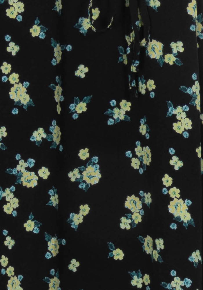 Jupe Longue Noire et Fleurie - Taille XL/42 de la marque La Fée Maraboutée | PARAD107923 - Vendu par Paradigme - Image 3