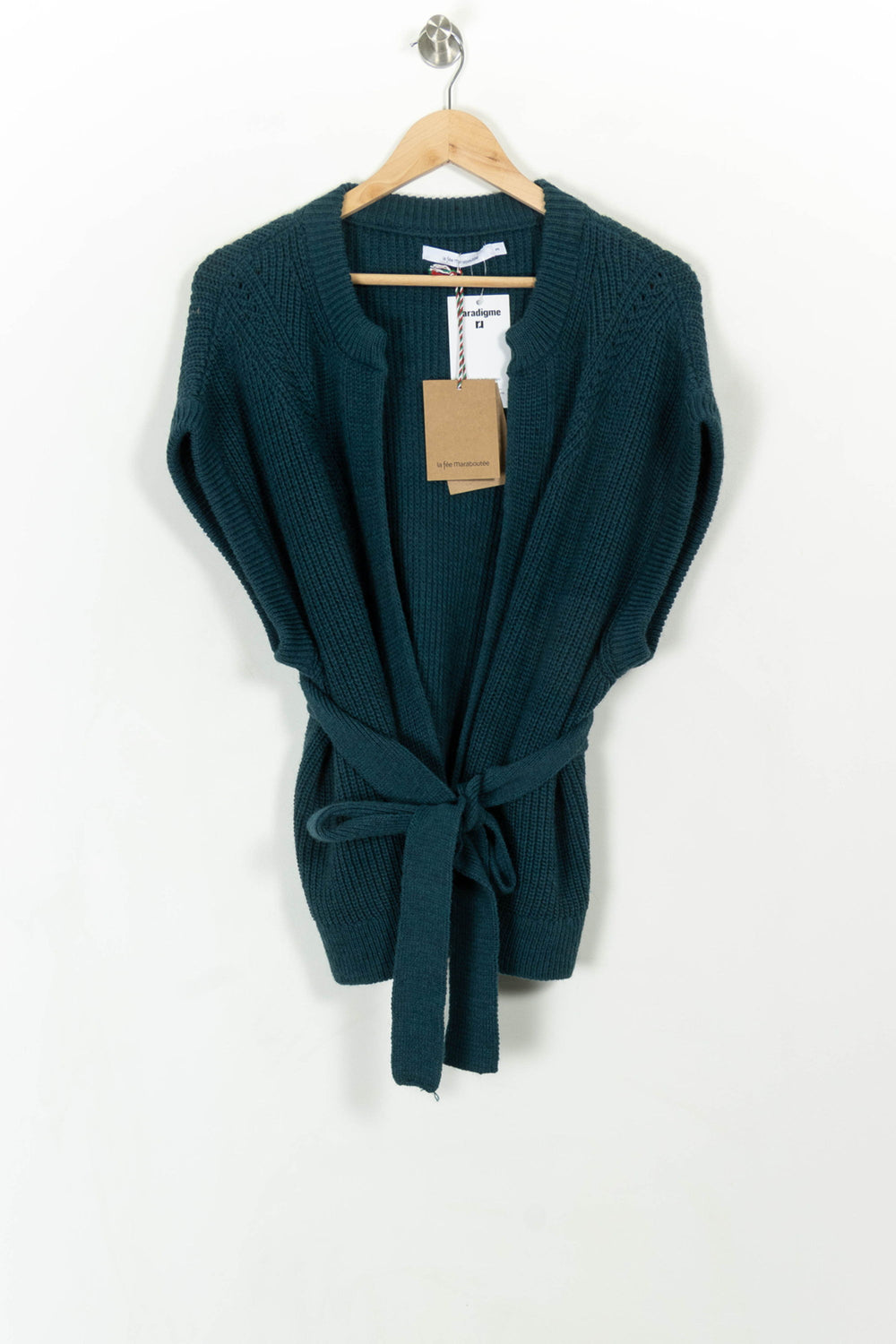 Cardigan Vert - Taille L/40 de la marque La Fée Maraboutée | PARAD107924 - Vendu par Paradigme - Image 2