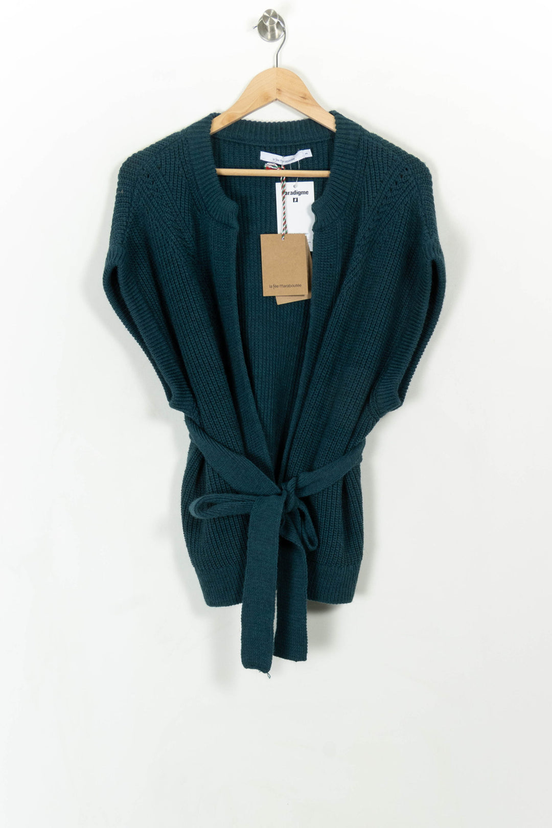 Cardigan Vert - Taille L/40 de la marque La Fée Maraboutée | PARAD107924 - Vendu par Paradigme - Image 2