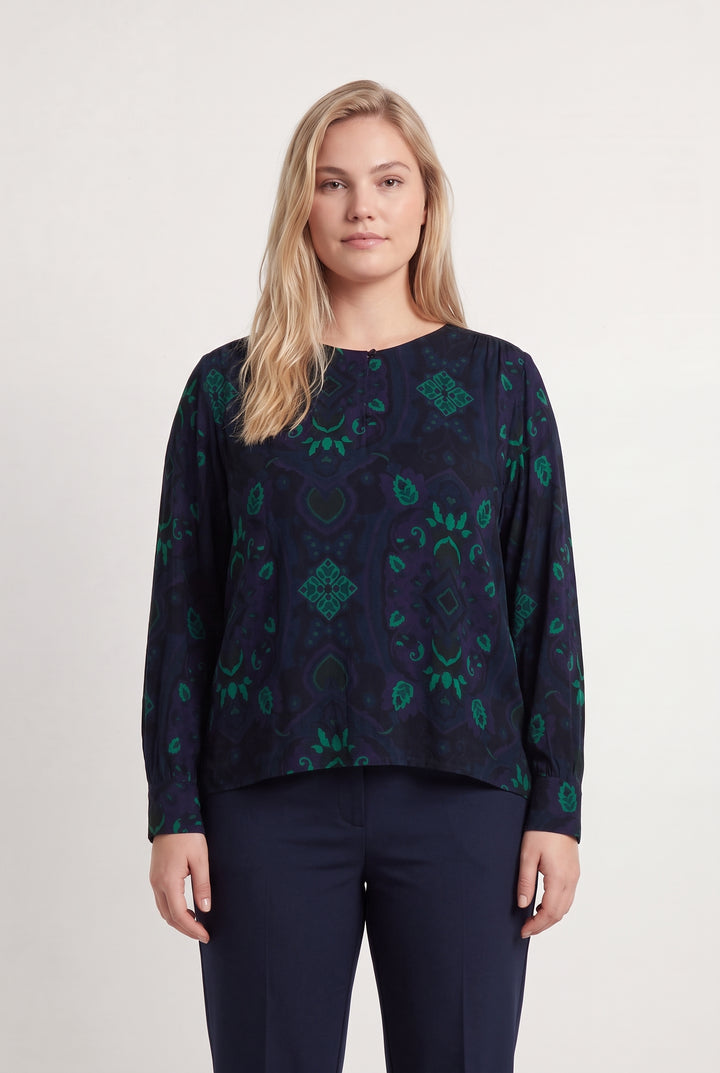 Blouse Noire et Verte - Taille XXL/44 de la marque La Fée Maraboutée | PARAD107925 - Vendu par Paradigme - Image 1